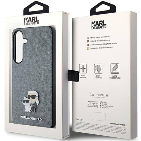 KARL LAGERFELD SAM S24 SAFFIANO KC PIN KLHCS24SPSAKCMPG GREY