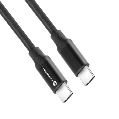 FORCELL kabel Typ C do Typ C QC4.0 5A/20V PD 100W E-mark / 4K / Thunderbolt / 20Gbit/s C391 1m czarny