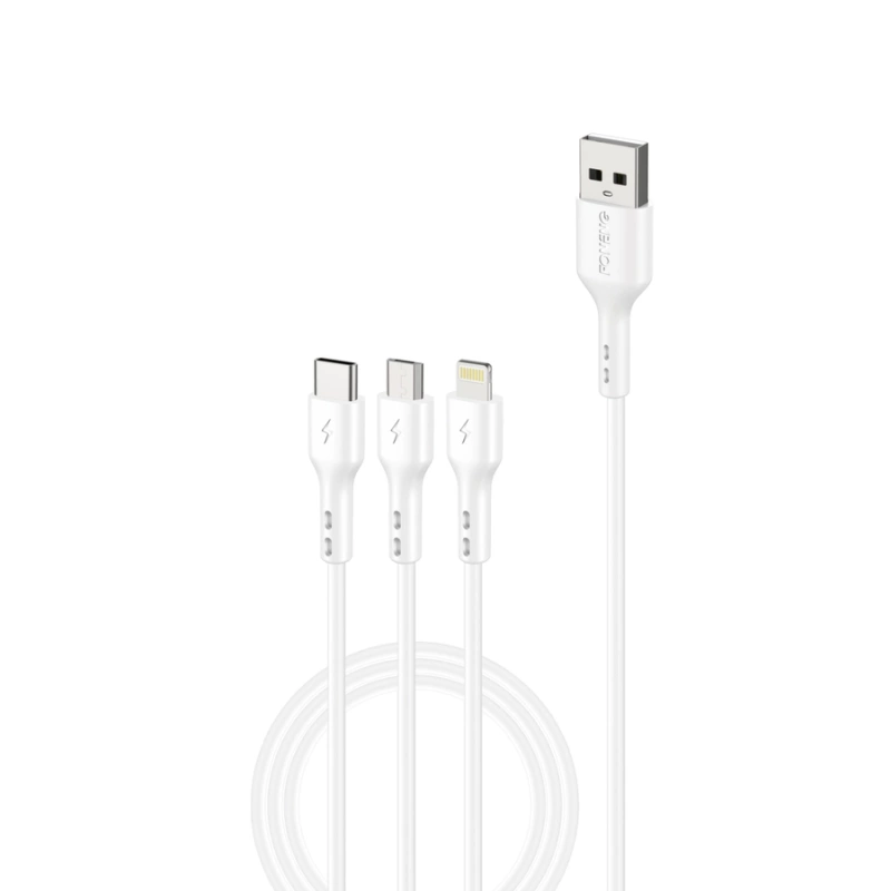 FONENG kabel X36 3w1 3A 1.2M Biały