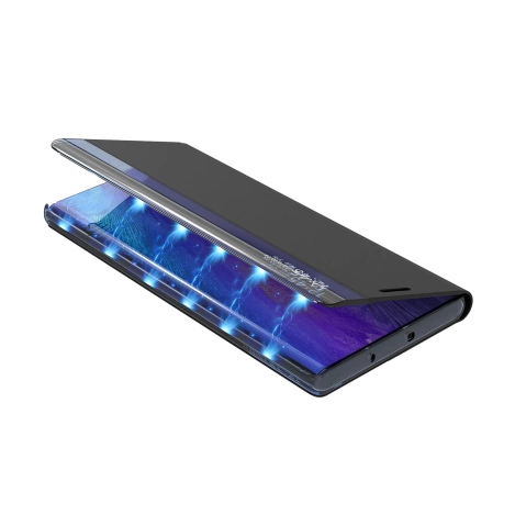Neues Sleep View Case mit Klappe und Ständer für Samsung Galaxy A55 – blau