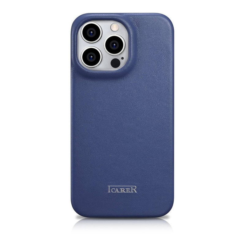 iCarer CE Premium Leather Folio Case for iPhone 14 Pro Max Flip Magnetic MagSafe Blue (WMI14220716-BU)