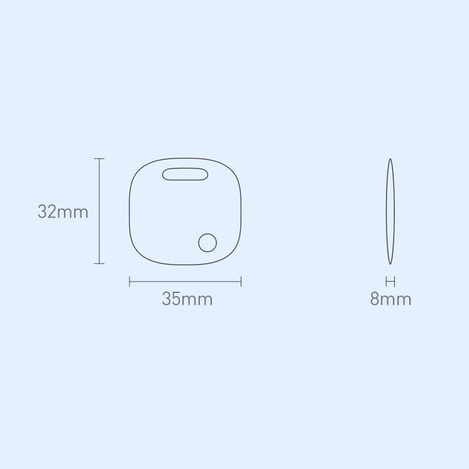 Baseus T2 Pro Smart GPS Locator for Baby Purse Keys White (FMTP000002)