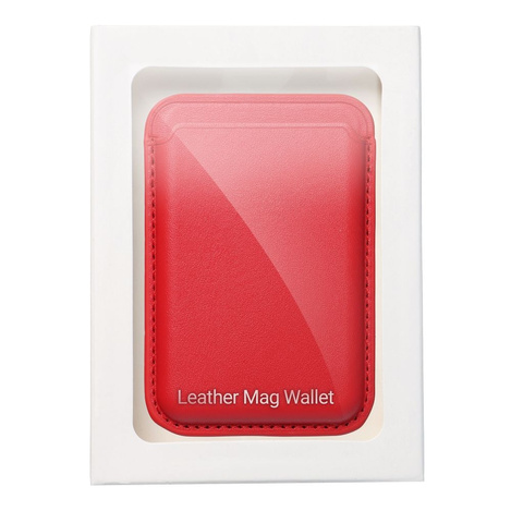 Portfel magnetyczny Leather Mag Wallet czerwony
