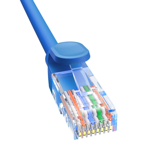 Baseus High Speed ​​​​Cat 6 RJ-45 Ethernet-Kabel 1000 Mbit/s 0,5 m rund – blau