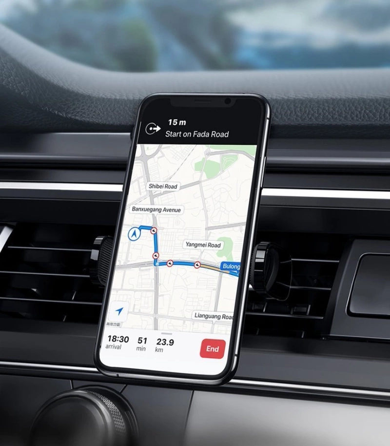 Uchwyt Samochodowy do Kratki Nawiewu / Wentylacyjnej Baseus Steel Cannon Air Outlet Car Mount (SUGP-01) czarny