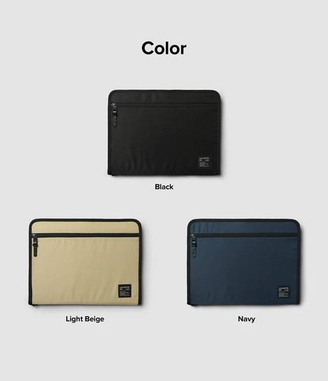 Ringke Smart Zip Pouch universal case for laptop, tablet (up to 13 ''), stand, bag, organizer, beige
