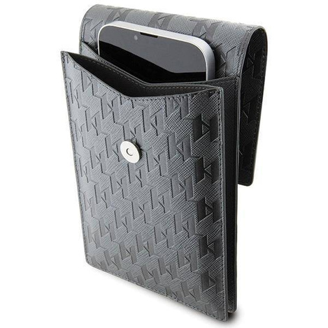 Sack Karl Lagerfeld Saffiano Monogram Ikonik (KLWBSAKHPKG) silber