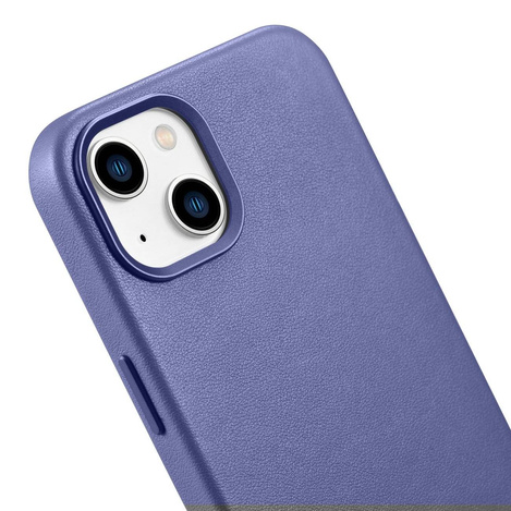 iCarer Case Leather genuine leather case for iPhone 14 Plus hellviolett () (MagSafe compatible)