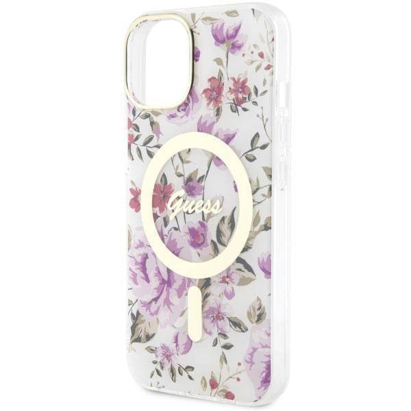 Guess GUHMP14MHCFWST iPhone 14 Plus 6,7" transparente Hardcase Flower MagSafe