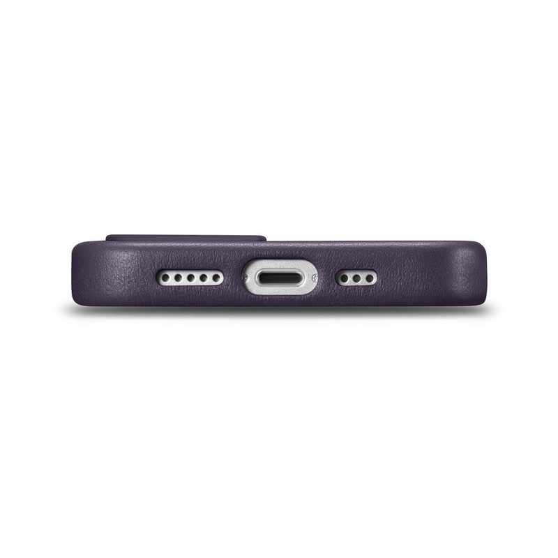 iCarer Case Leather genuine leather case for iPhone 14 Plus dunkelviolett () (MagSafe compatible)