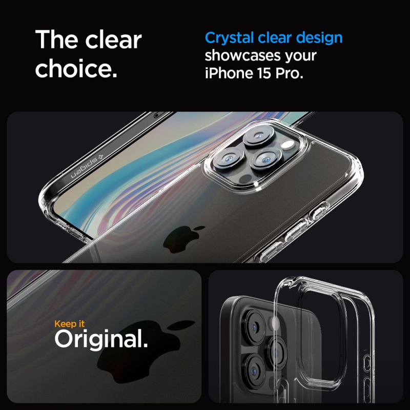 Spigen ULTRA HYBRID IPHONE 15 PRO KRISTALLKLAR