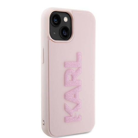Karl Lagerfeld nakładka do iPhone 15 6,1" KLHCP15S3DMBKCP różowe HC 3D Logo Glitter