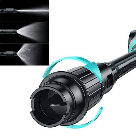 USAMS Myjka ciśnieniowa 5000 mAh + wąż ogrodowy 5m czarny/black BXXCQ01 (US-ZB252)