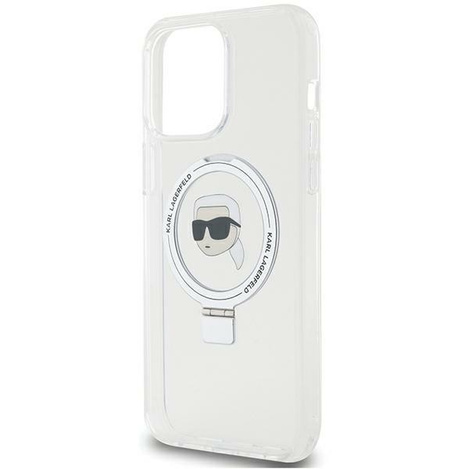 Karl Lagerfeld KLHMP15XHMRSKHH iPhone 15 Pro Max 6,7" weiß/weiß Hardcase Ring Stand Karl Head MagSafe