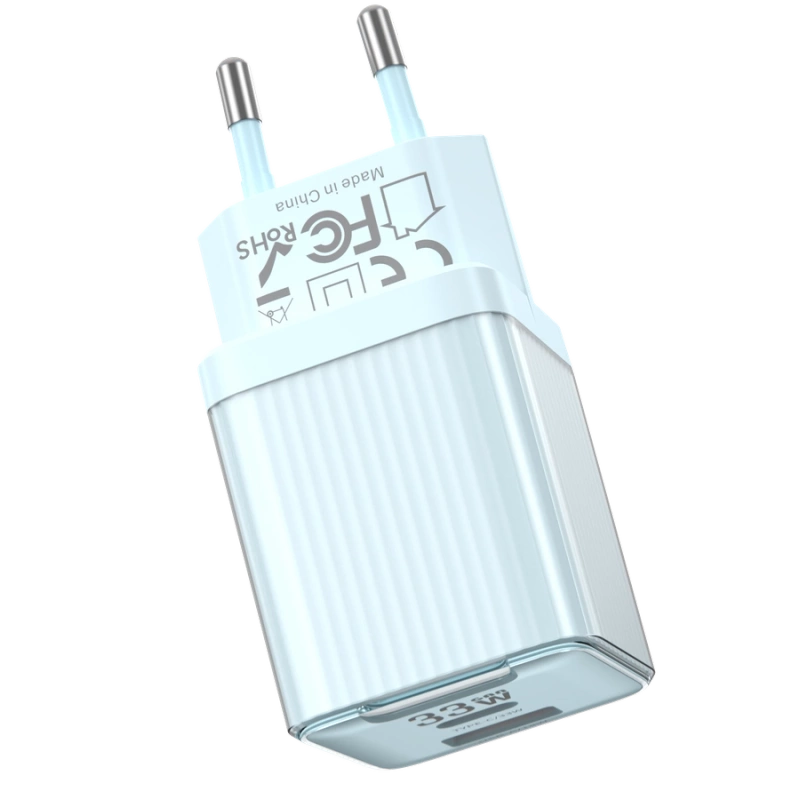 JELLICO Netz-Ladegerät EU55 GaN PD 33W 1xUSB-C + 1xUSB QC3.0 blau