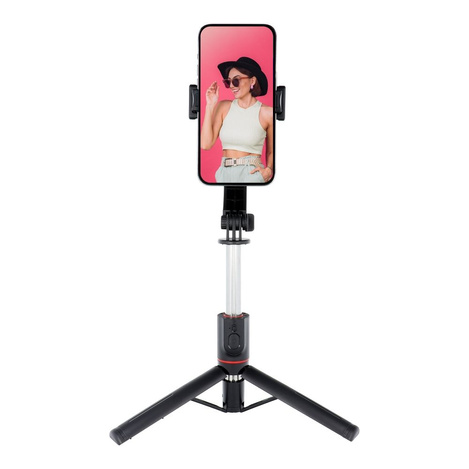Zestaw / uchwyt selfie z pilotem na bluetooth tripod czarny SSTR-13