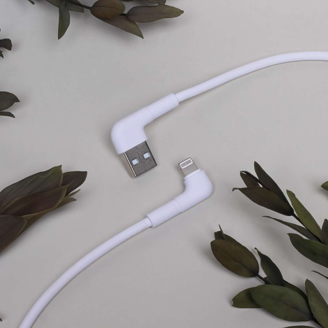 Maxlife kabel kątowy MXUC-09 USB - Lightning 1,0 m 2,4A biały