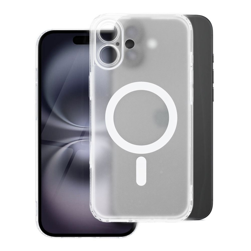 Futerał FROST MAG COVER z ochroną aparatu kompatybilny z MagSafe do IPHONE 17 Pro Max transparentny zmrożony