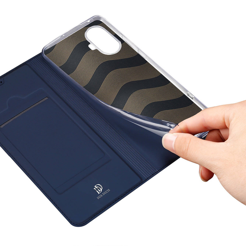 Dux Ducis Skin Pro Hülle für Realme 10 Pro+ Flip Cover Card Wallet Stand blau