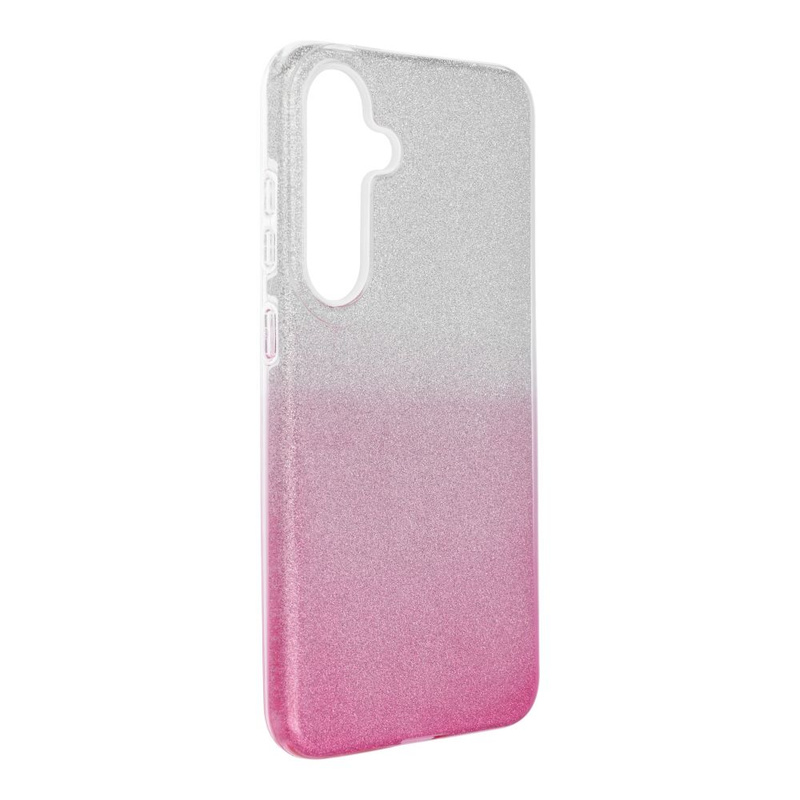 Futerał SHINING do SAMSUNG S25 Plus transparentny różowy