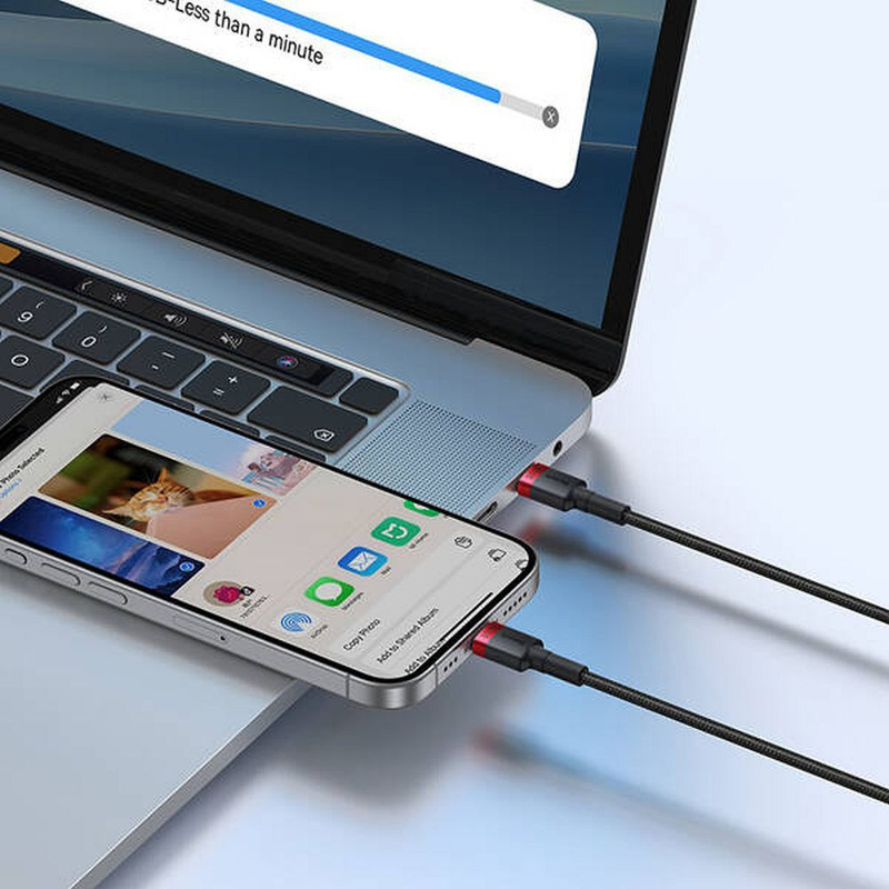 Kabel Baseus Cafule USB-C / USB-C 100W 2 m - czerwono-czarny i czarno-szary (2 szt.)