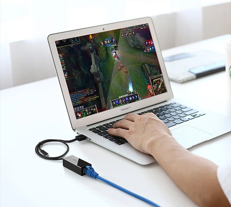 Ugreen external network adapter RJ45 - USB 2.0 100 Mbps Ethernet black (CR110 20254)