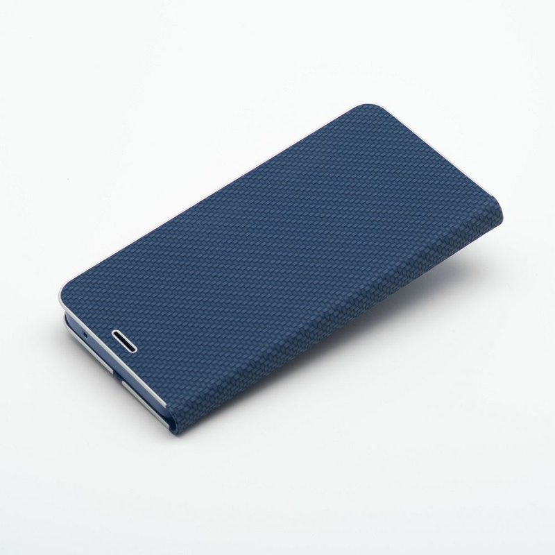 Kabura LUNA Book Carbon do SAMSUNG Xcover 4 niebieski
