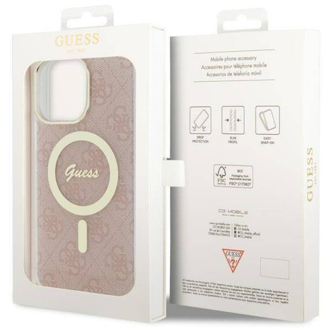 Guess GUHMP14XH4STP iPhone 14 Pro Max 6.7" pink/pink Hardcase 4G MagSafe
