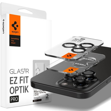Osłona aparatu Spigen Glas.tR EZ Fit Optik Pro na iPhone 15 Pro / 15 Pro Max - 2 szt.