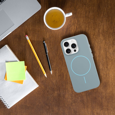 Glossy Mag Cover kompatybilny z MagSafe pasuje do IPHONE 17 PRO miętowy