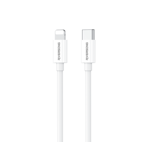Riversong kabel Lotus 08 USB-C - Lightning 1,0m 3A jasny szary CL76