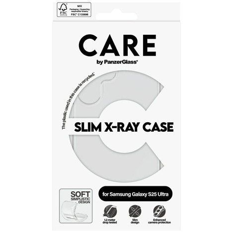 Etui CARE by PanzerGlass Fashion X-Ray do Samsung Galaxy S25 Ultra - przezroczysty
