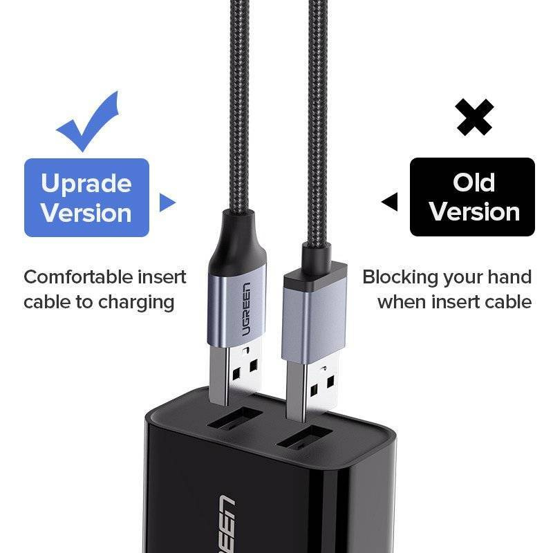 UGREEN micro USB Cable QC 3.0 2.4A 1.5m (Black)