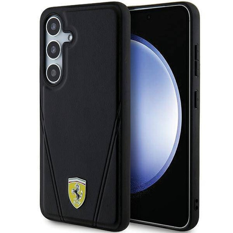 Oryginalne Etui FERRARI hardcase Hot Stamp V Lines MagSafe FEHMS24MP3BAK do Samsung Galaxy  S24 Plus Czarny