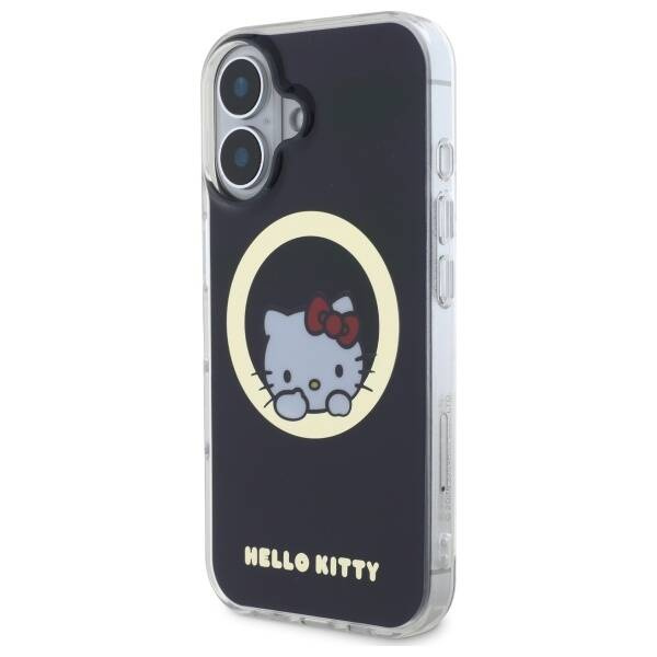 Original Handyhülle IPHONE 16 Hello Kitty Hardcase IML Sweet Kitty MagSafe (HKHMP16SHSWKK) schwarz