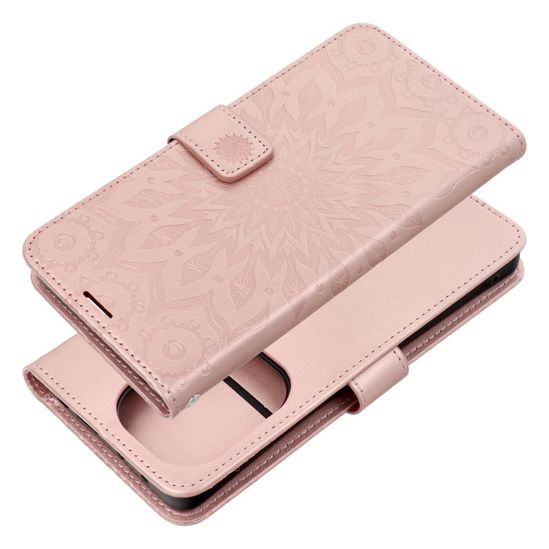 Kabura MEZZO Book do XIAOMI Redmi NOTE 13 PRO 4G mandala złoty róż