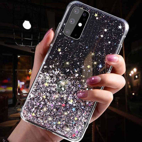 Case IPHONE 14 Sequins Glue Glitter Case black