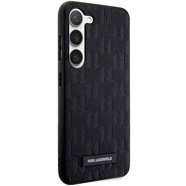 Oryginalne Etui KARL LAGERFELD hardcase Saffiano Mono Metal Logo KLHCS24SSAKLHPK do Samsung Galaxy S24 czarny