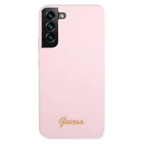 Guess GUHCS22MLSLMGLA S22 + S906 lavender / lavender hardcase Silicone Script Metal Logo