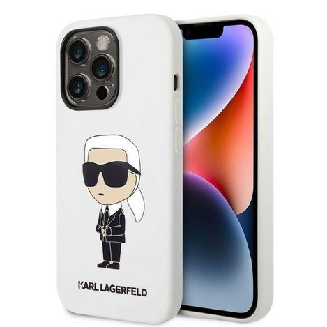 Karl Lagerfeld Silicone NFT Ikonik - Etui iPhone 14 Pro Max (biały)
