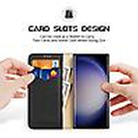DUX DUCIS Hivo - skórzane etui portfelik do Samsung Galaxy S24 Ultra czarne