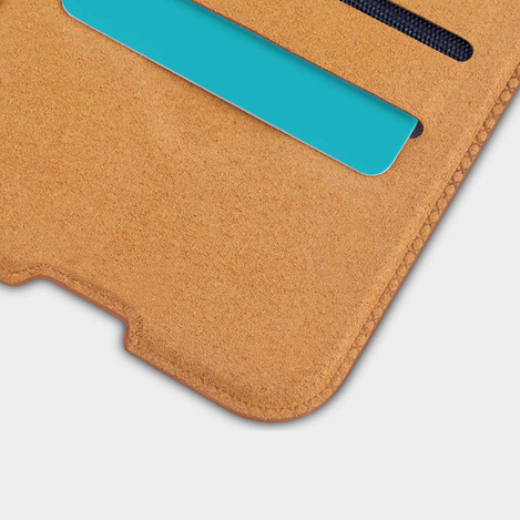 Nillkin Qin Case Cover für Xiaomi Redmi Note 11 Pro + (China) / Redmi Note 11 Pro (China) Kameraschutz Holster Cover Flip Cover Braun