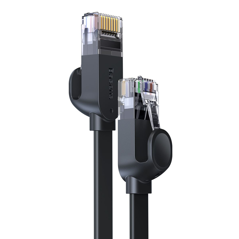 BASEUS kabel sieciowy high Speed RJ45 Gigabit płaski 1m czarny PCWL-B01