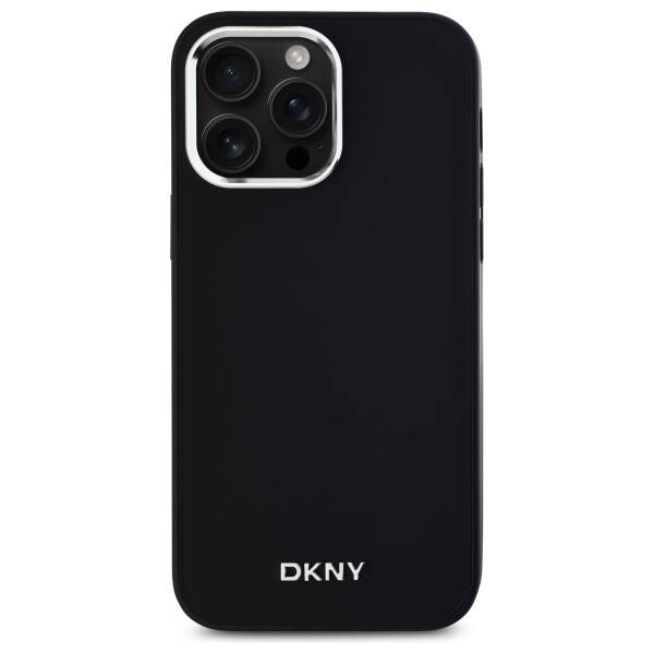 Original Handyhülle IPHONE 14 PRO MAX DKNY Hardcase Plain Logo MagSafe (DKHMP14XPSCMCLK) schwarz