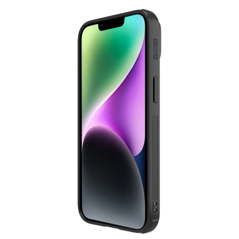 Nillkin Synthetic Fiber S Case iPhone 14 Plus case with camera cover, black