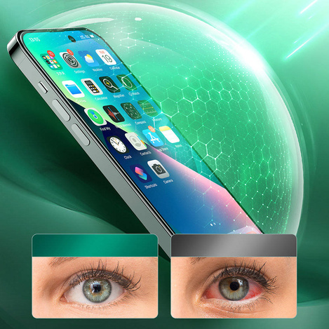 Joyroom Knight Green Glass für iPhone 14 mit Vollbild-Anti-Blaulichtfilter (JR-G01)