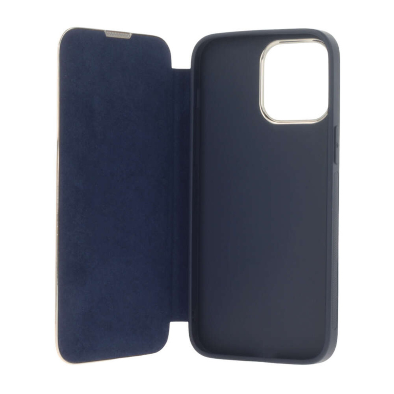 Etui Smart Gold Frame Mag do iPhone 12 / 12 Pro 6,1" granatowe