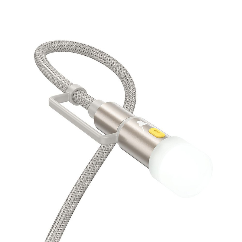 HOCO kabel All-in-one Typ C / Lightning do Typ C / LED Light PD 3A 60W U138 1,2 m szary