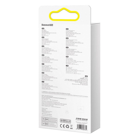 Baseus Flash Series II USB Typ C / USB Typ A Kabel - USB Typ C / Lightning / Micro USB 100 W 1,5 m blau (CASS030203)