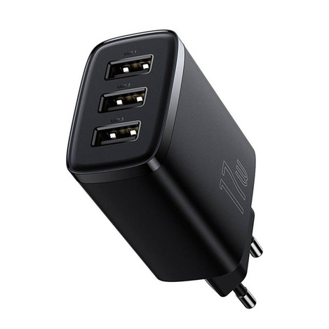Baseus Compact Ladegerät 3x USB 17W schwarz (CCXJ020101)